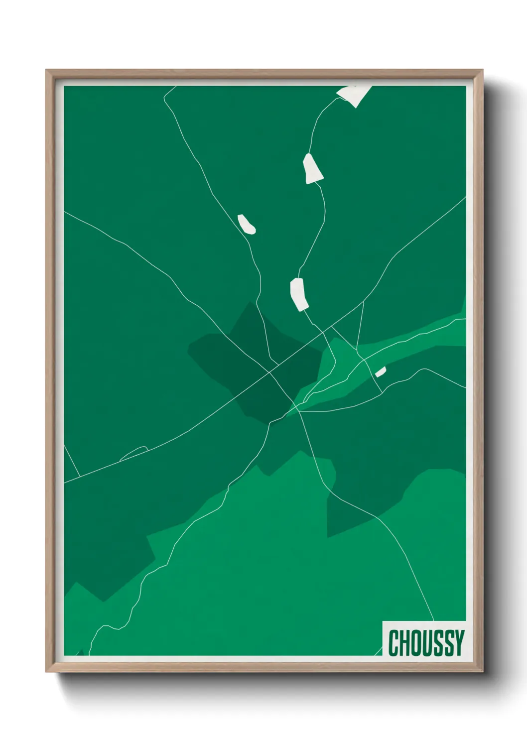 Une affiche de carte sur Choussy