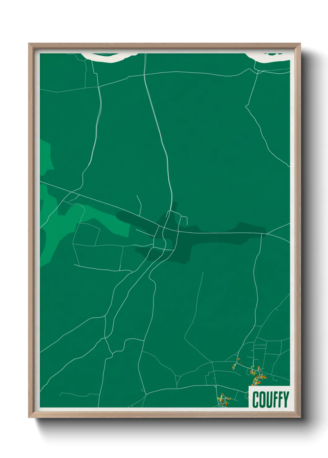 Une affiche de carte sur Couffy