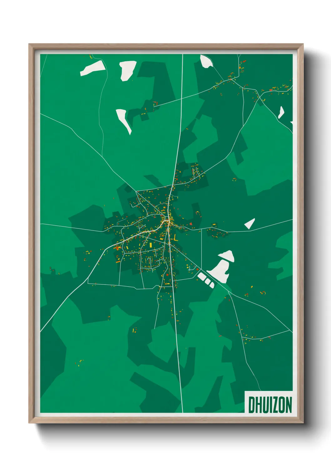 Une affiche de carte sur Dhuizon