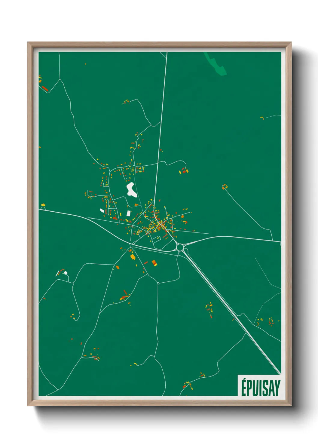 Une affiche de carte sur Épuisay