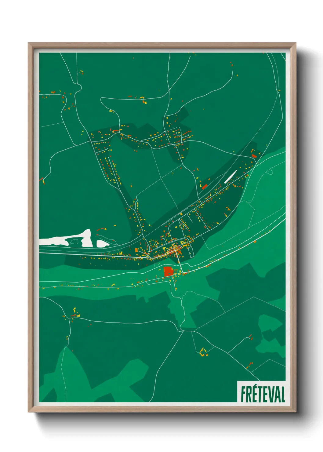 Une affiche de carte sur Fréteval