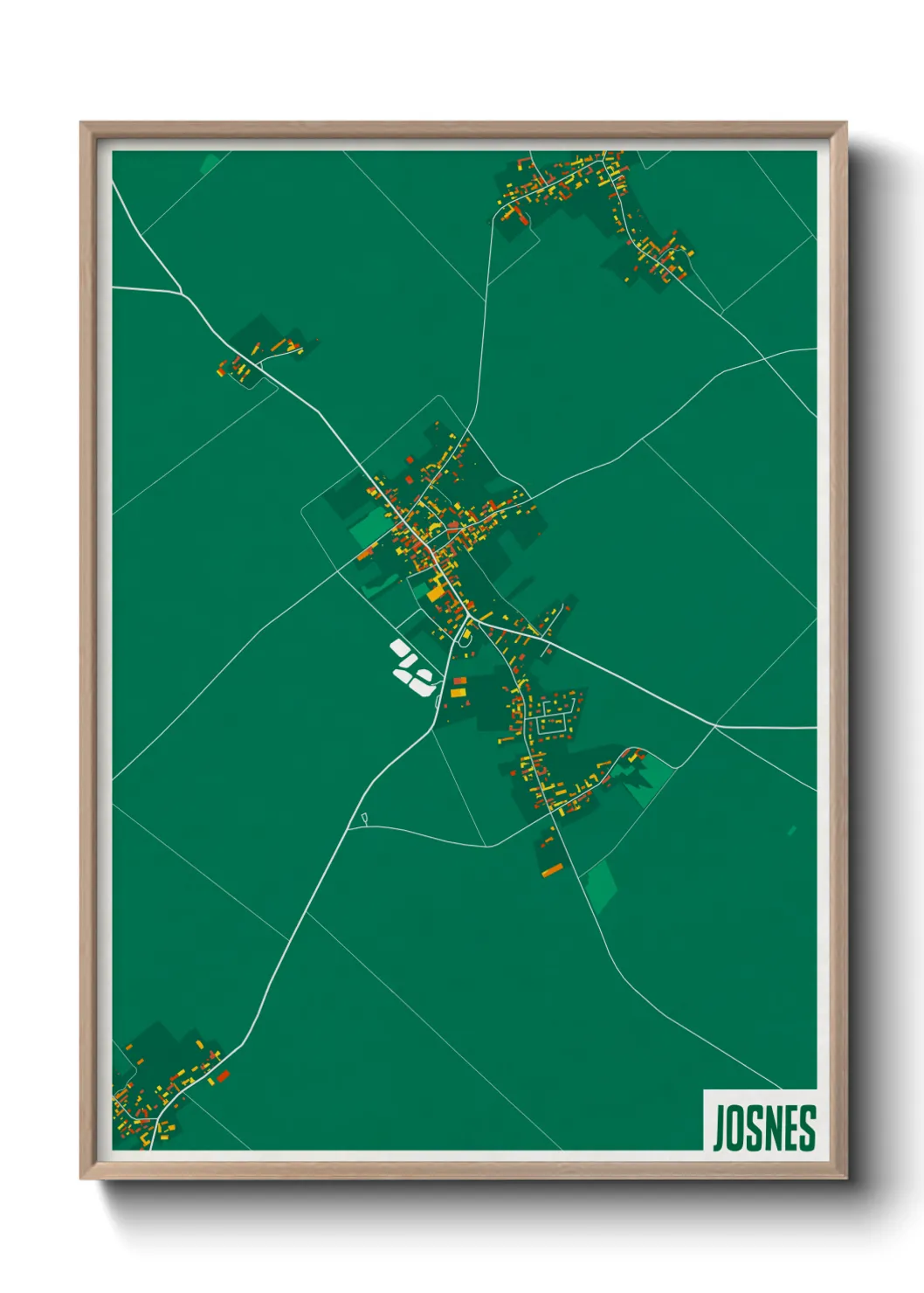 Une affiche de carte sur Josnes