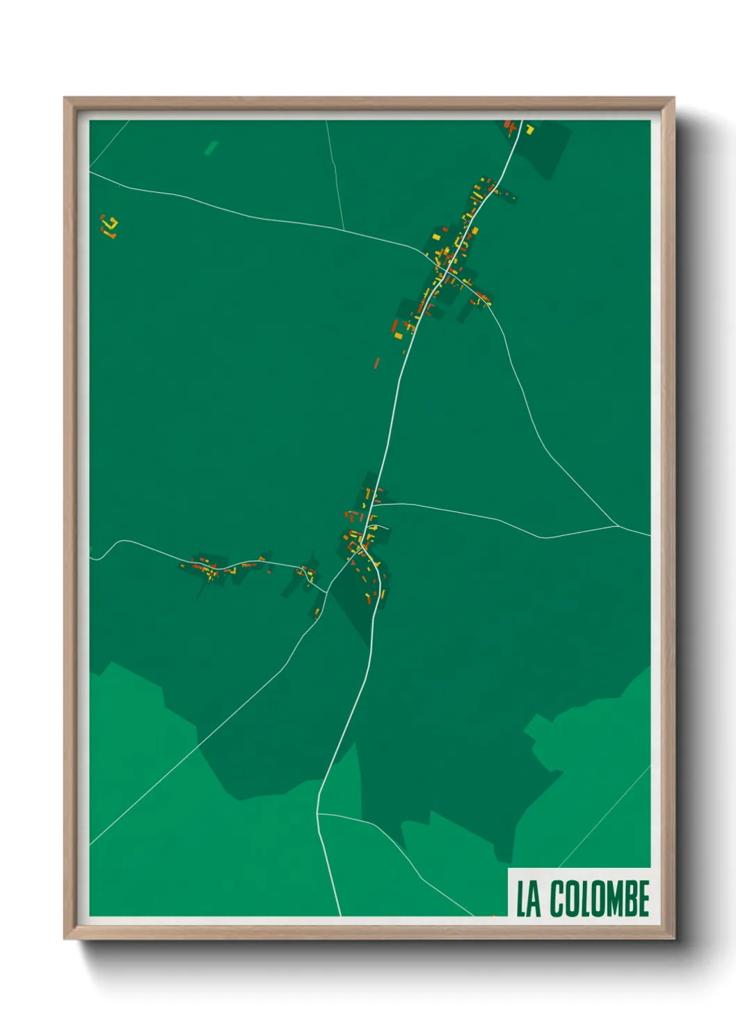 Une affiche de carte sur La Colombe