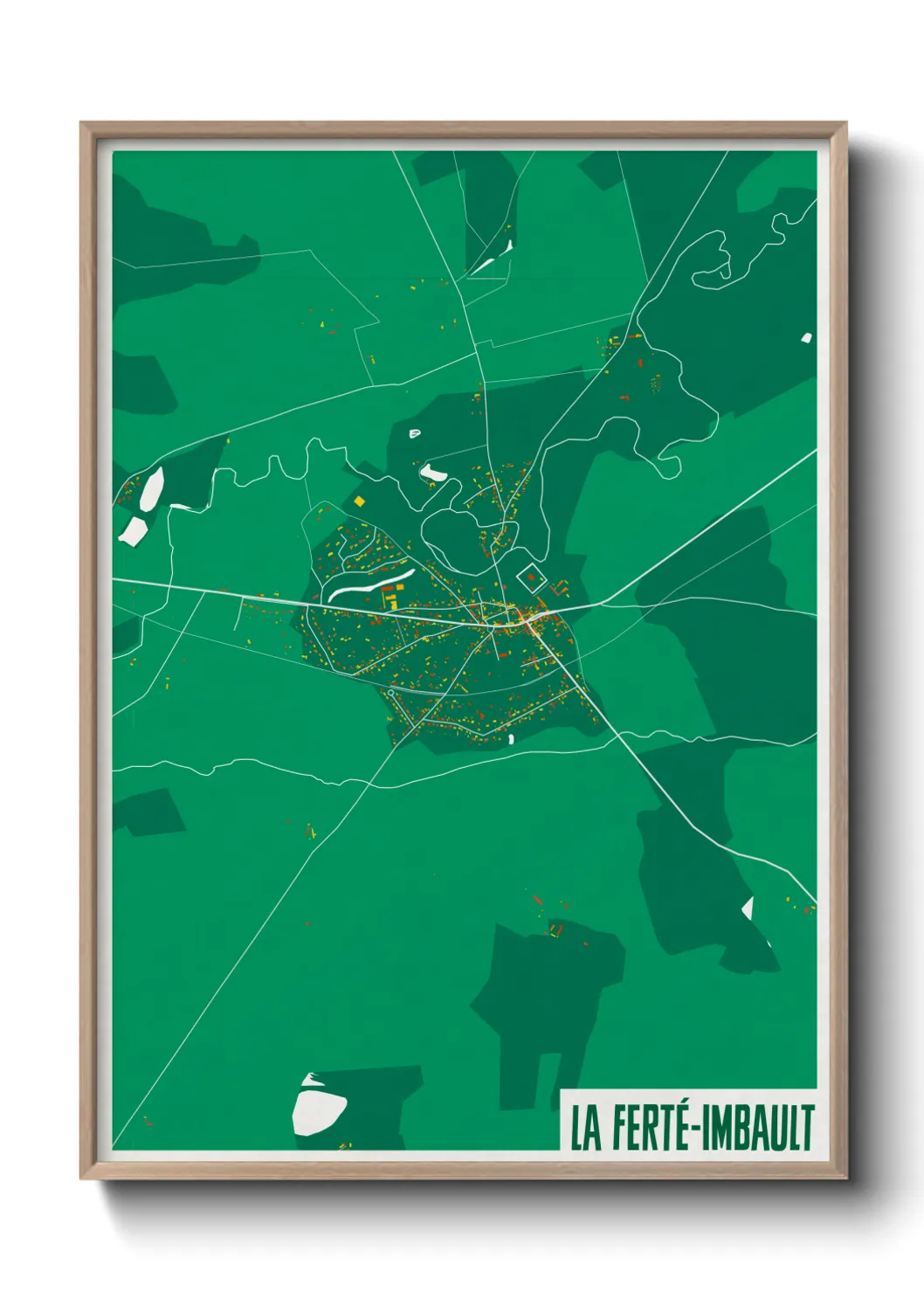 Une affiche de carte sur La Ferté-Imbault