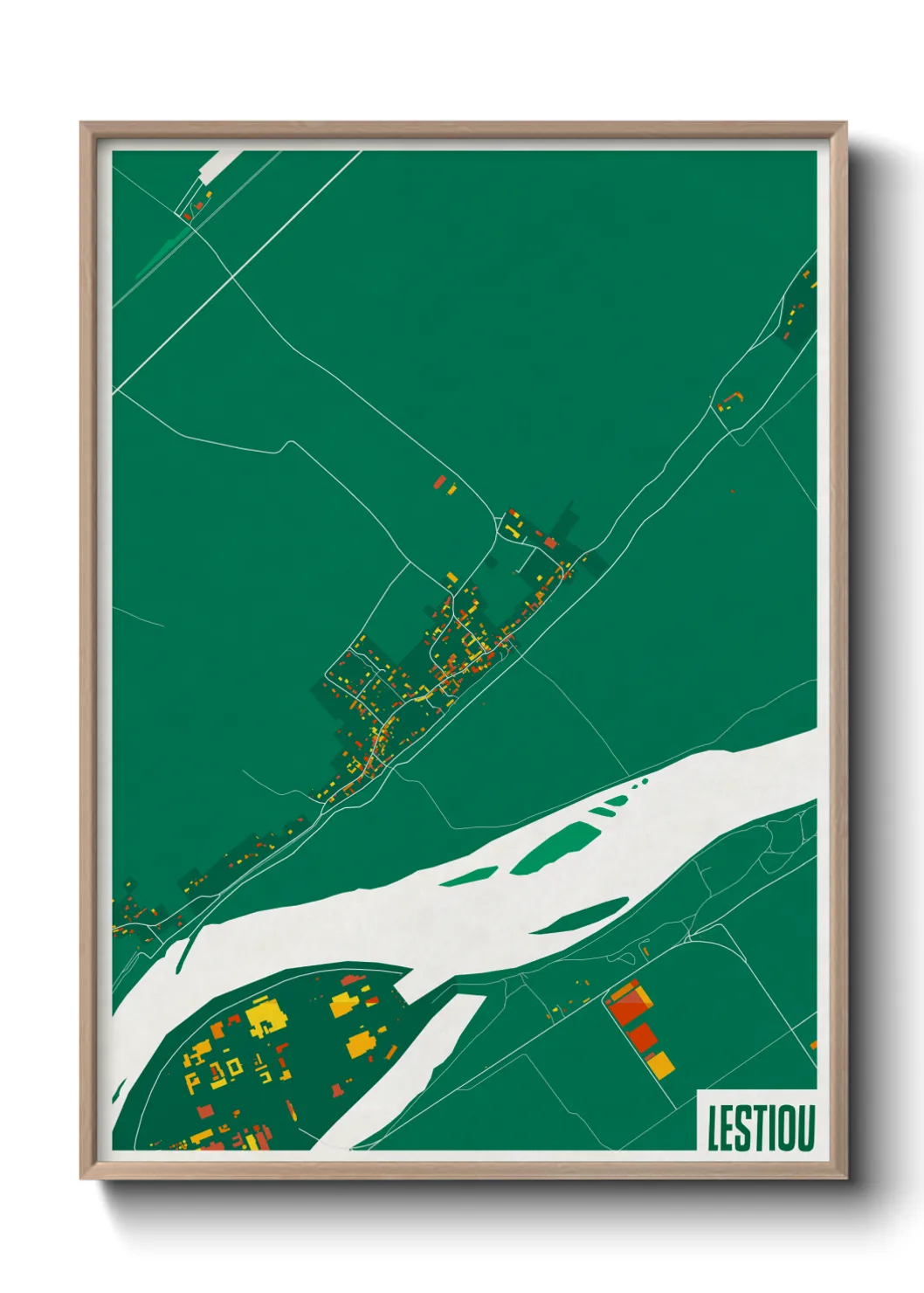 Une affiche de carte sur Lestiou