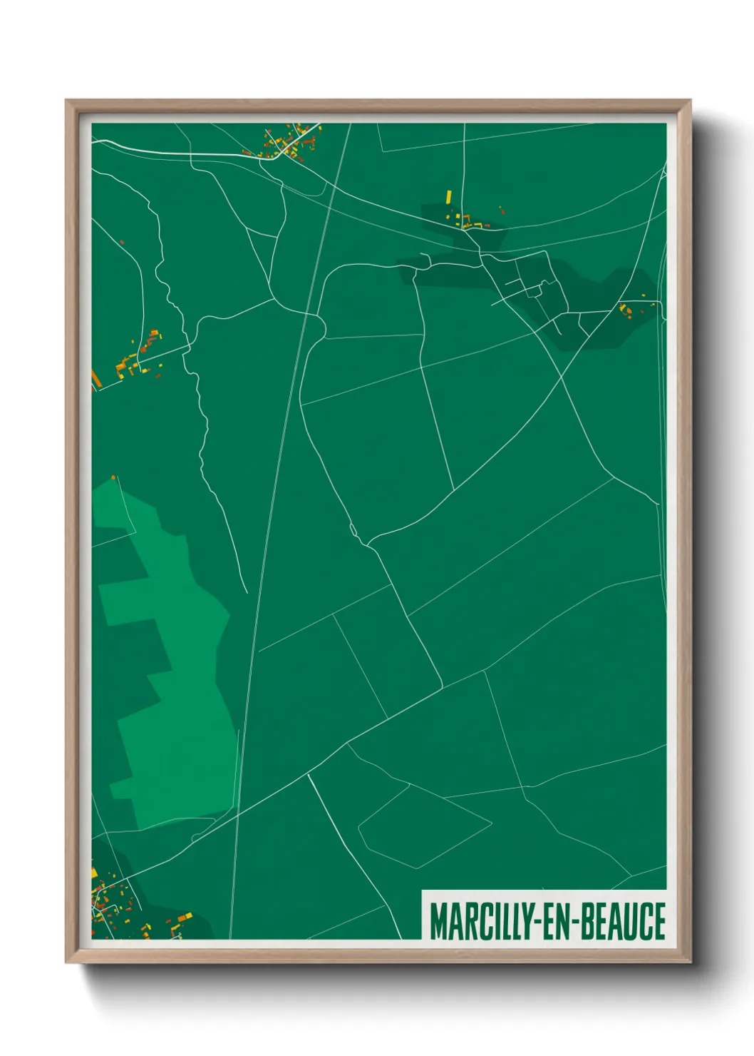 Un poster carteMarcilly-en-Beauce