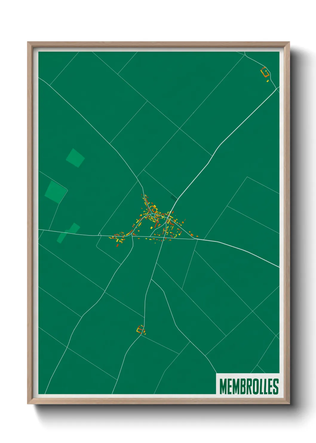 Une affiche de carte sur Membrolles