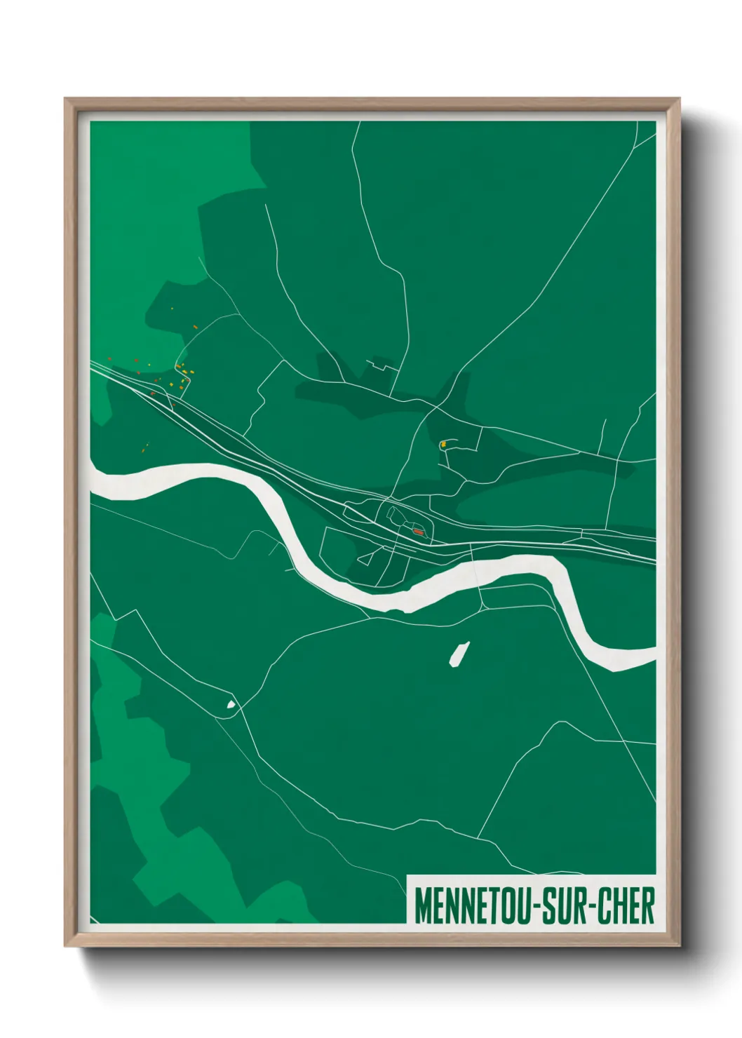 Un poster carteMennetou-sur-Cher