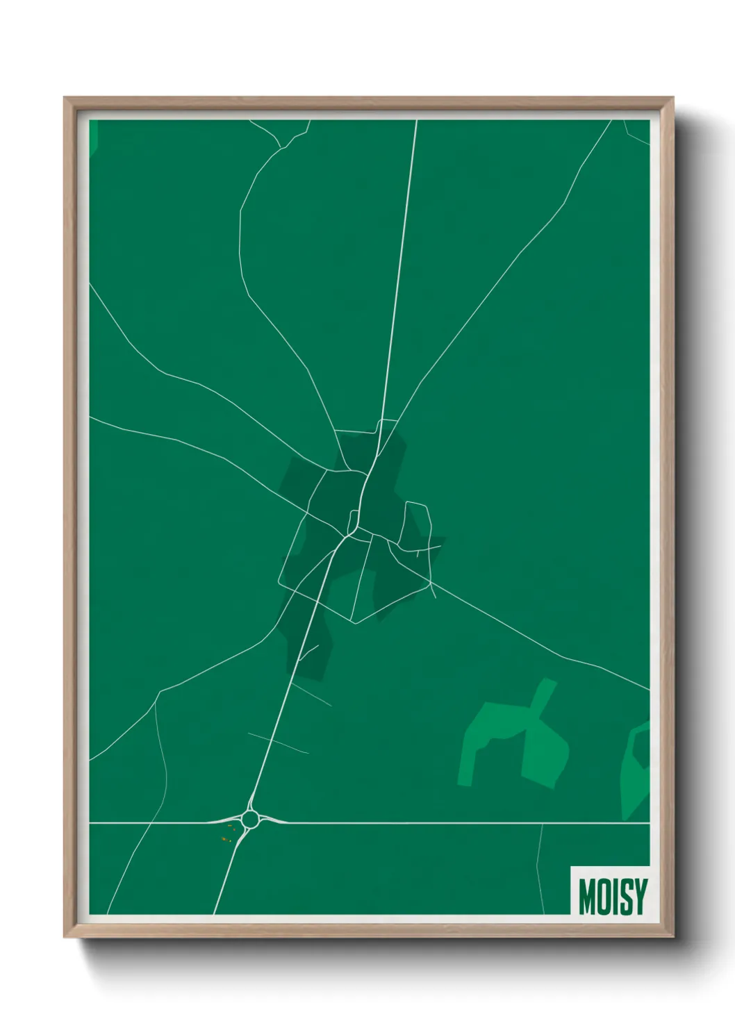 Une affiche de carte sur Moisy