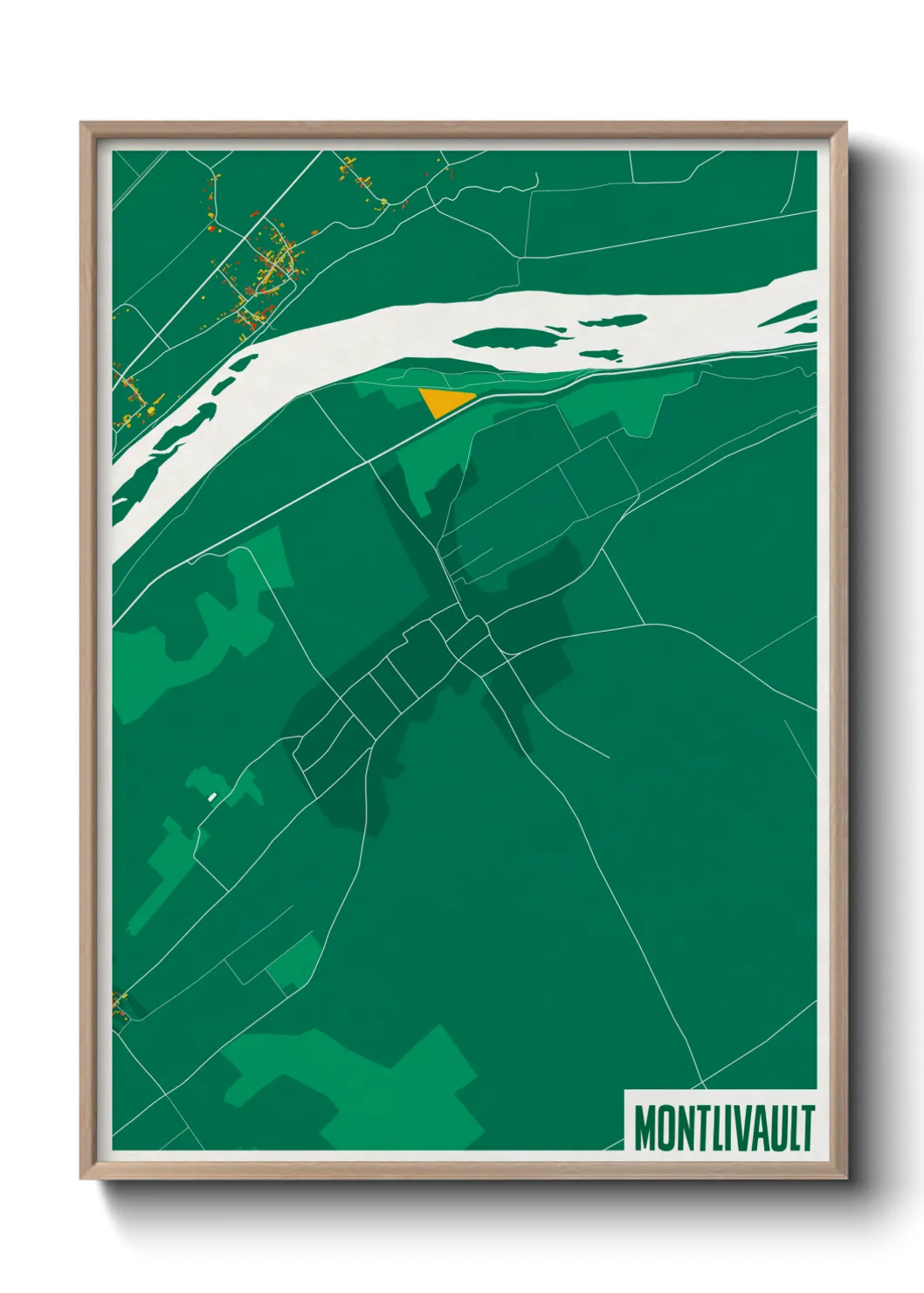 Une affiche de carte sur Montlivault