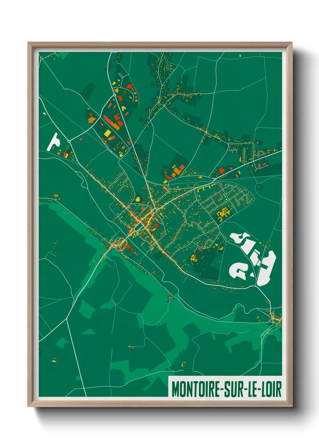 Une affiche de carte sur Montoire-sur-le-Loir