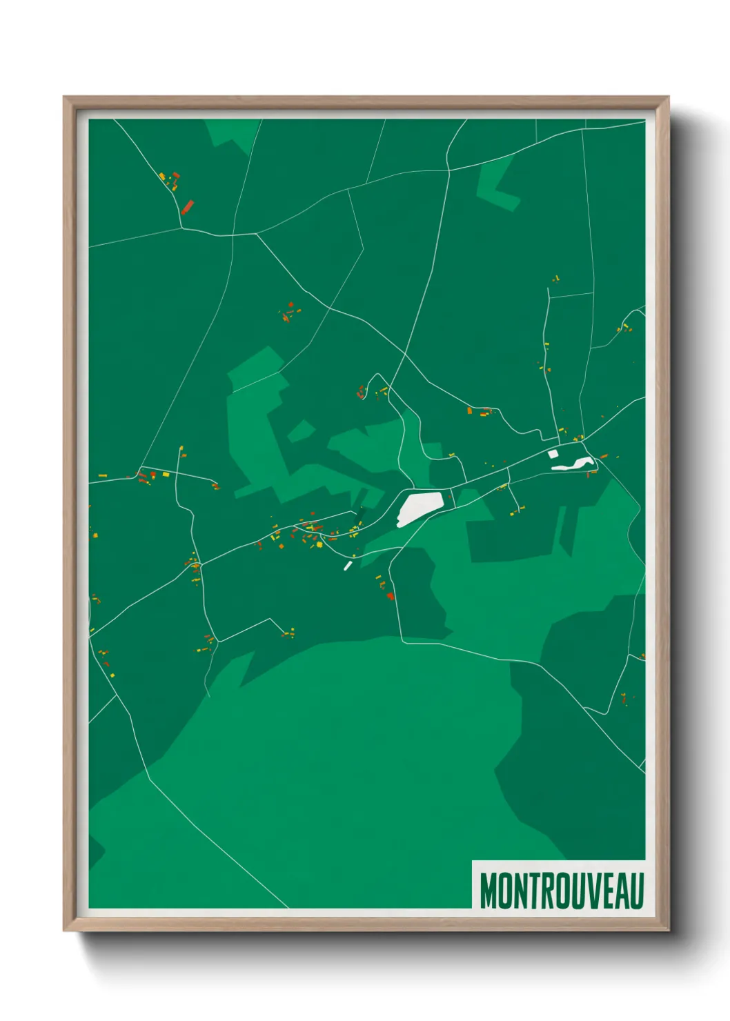 Une affiche de carte sur Montrouveau