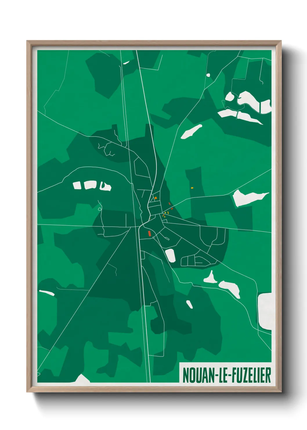 Une affiche de carte sur Nouan-le-Fuzelier