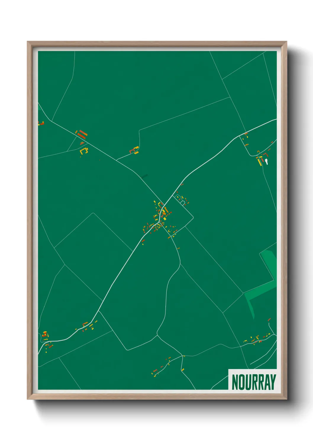 Une affiche de carte sur Nourray