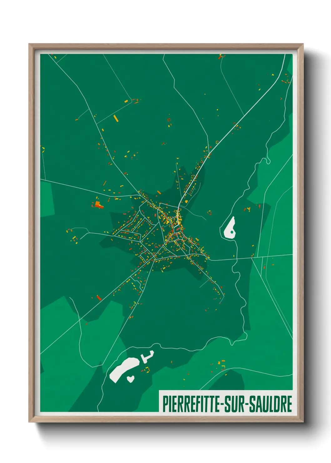 Une affiche de carte sur Pierrefitte-sur-Sauldre