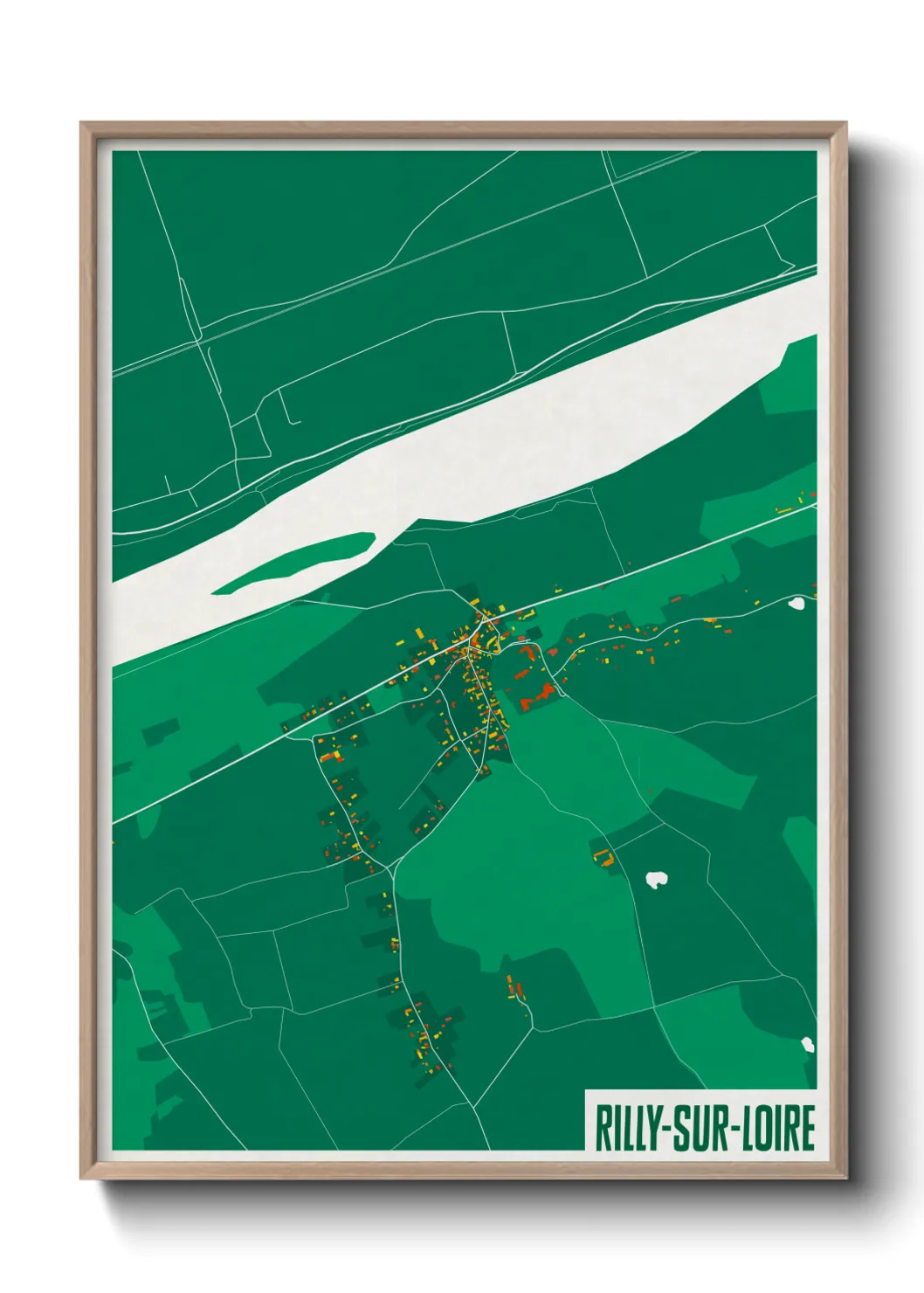 Un poster carteRilly-sur-Loire
