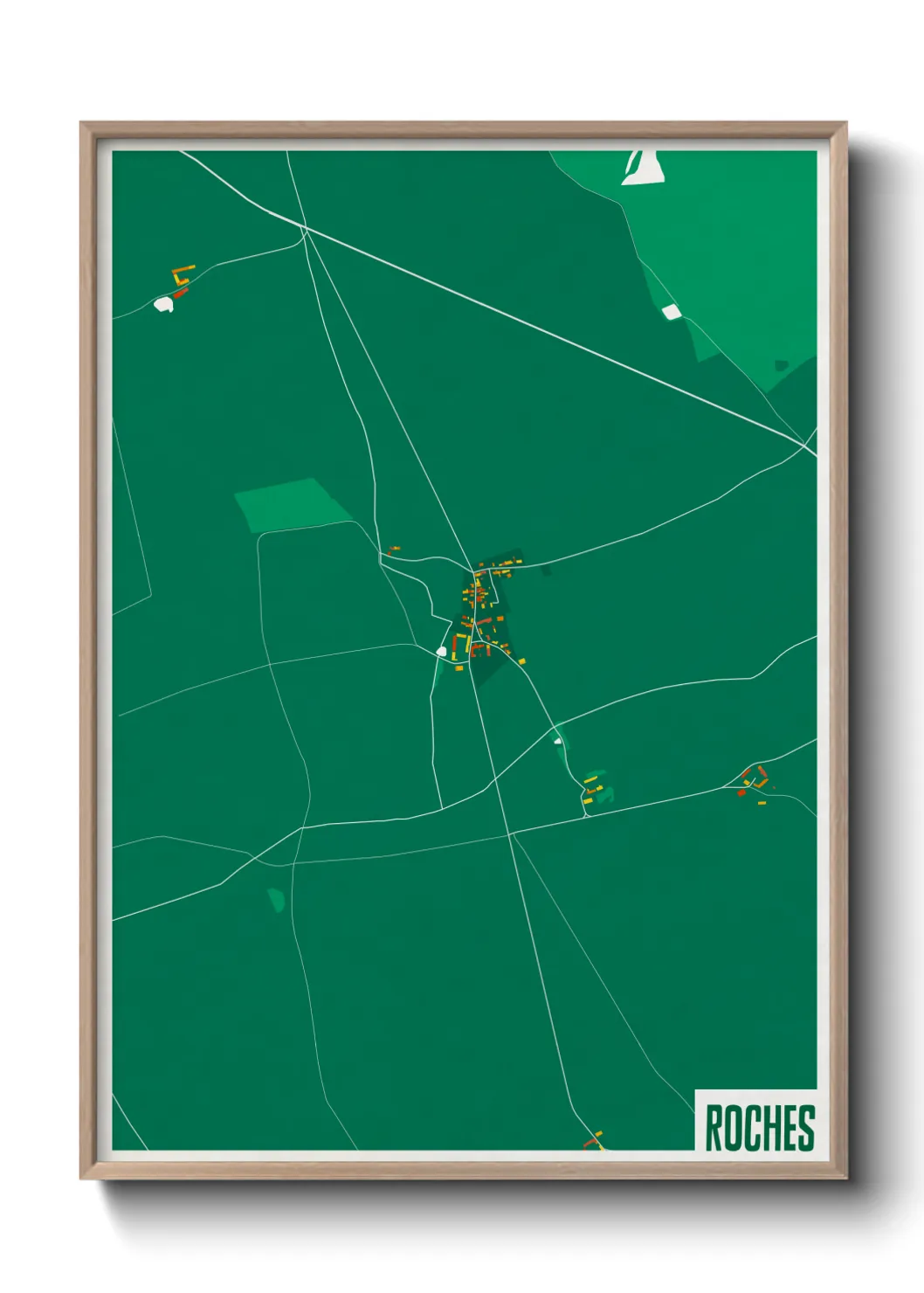 Une affiche de carte sur Roches