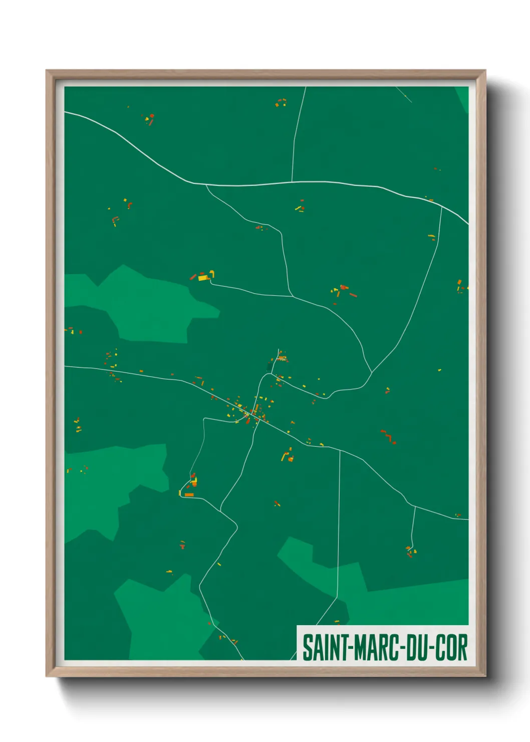Une affiche de carte sur Saint-Marc-du-Cor