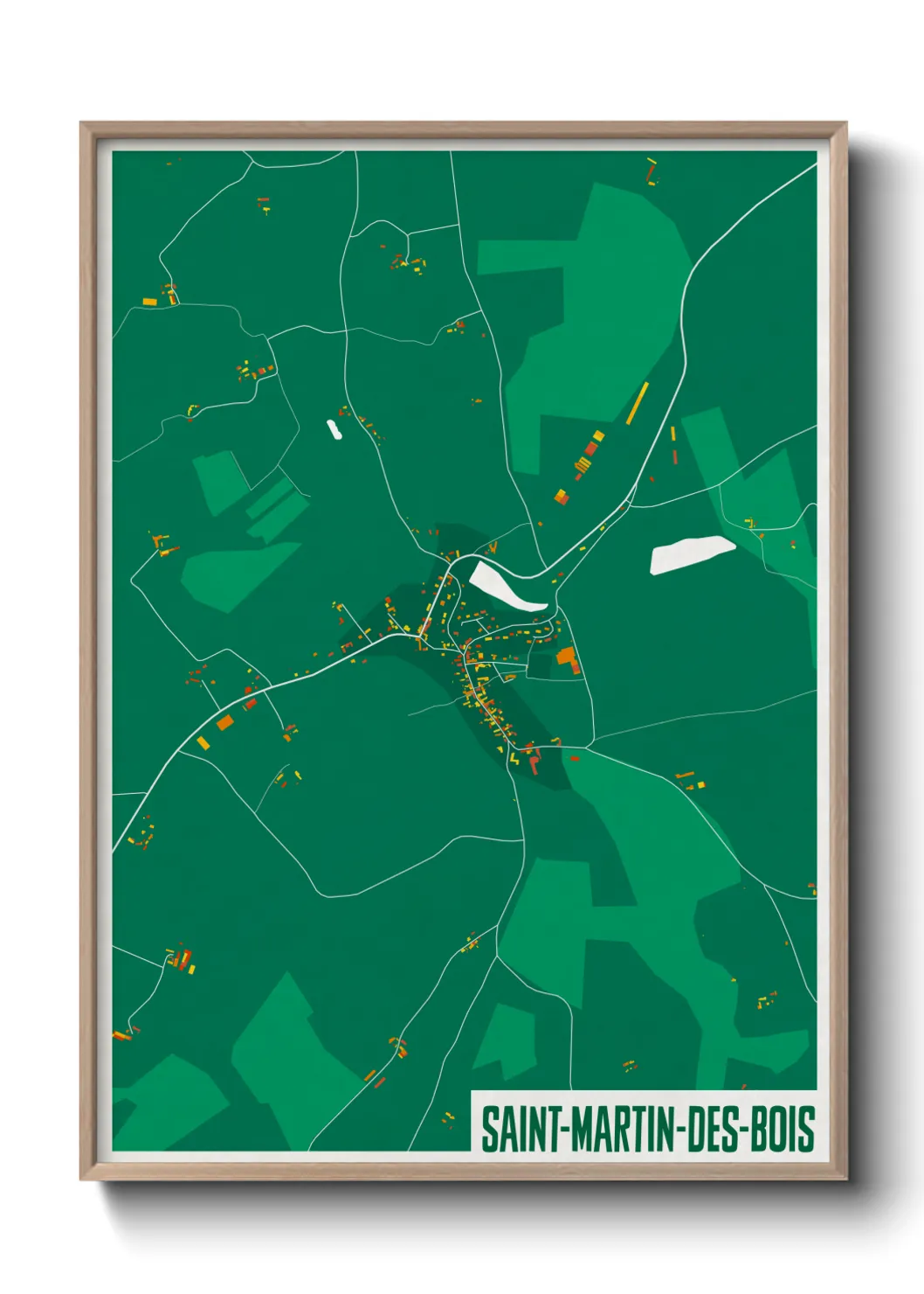 Un poster carteSaint-Martin-des-Bois