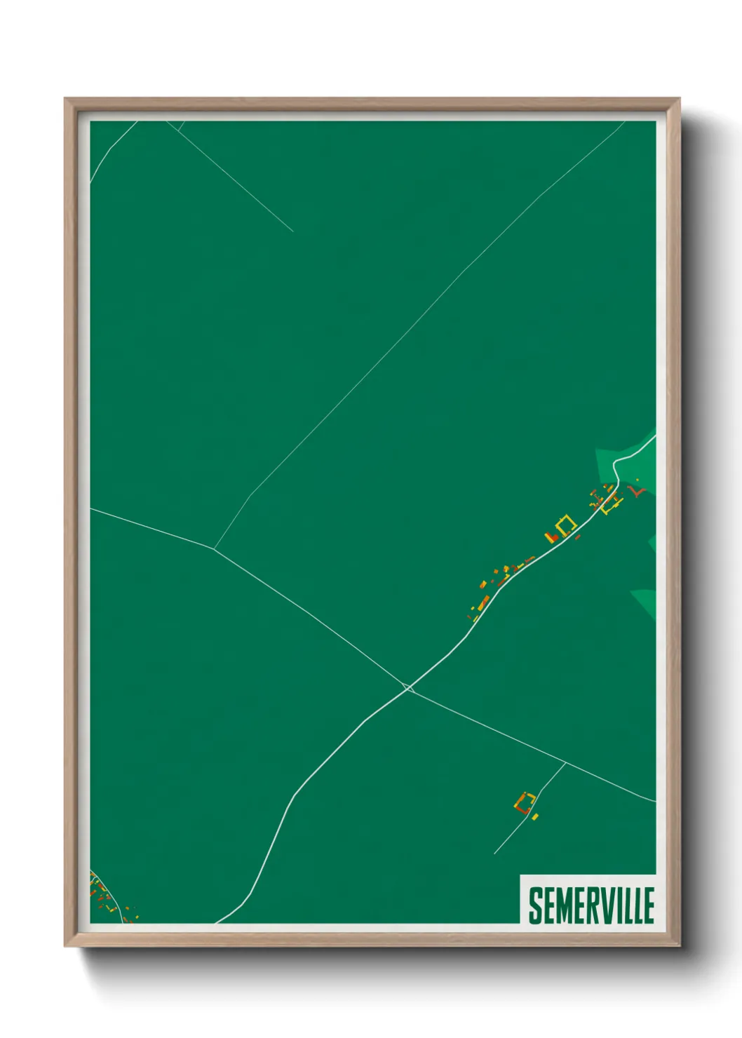 Une affiche de carte sur Semerville