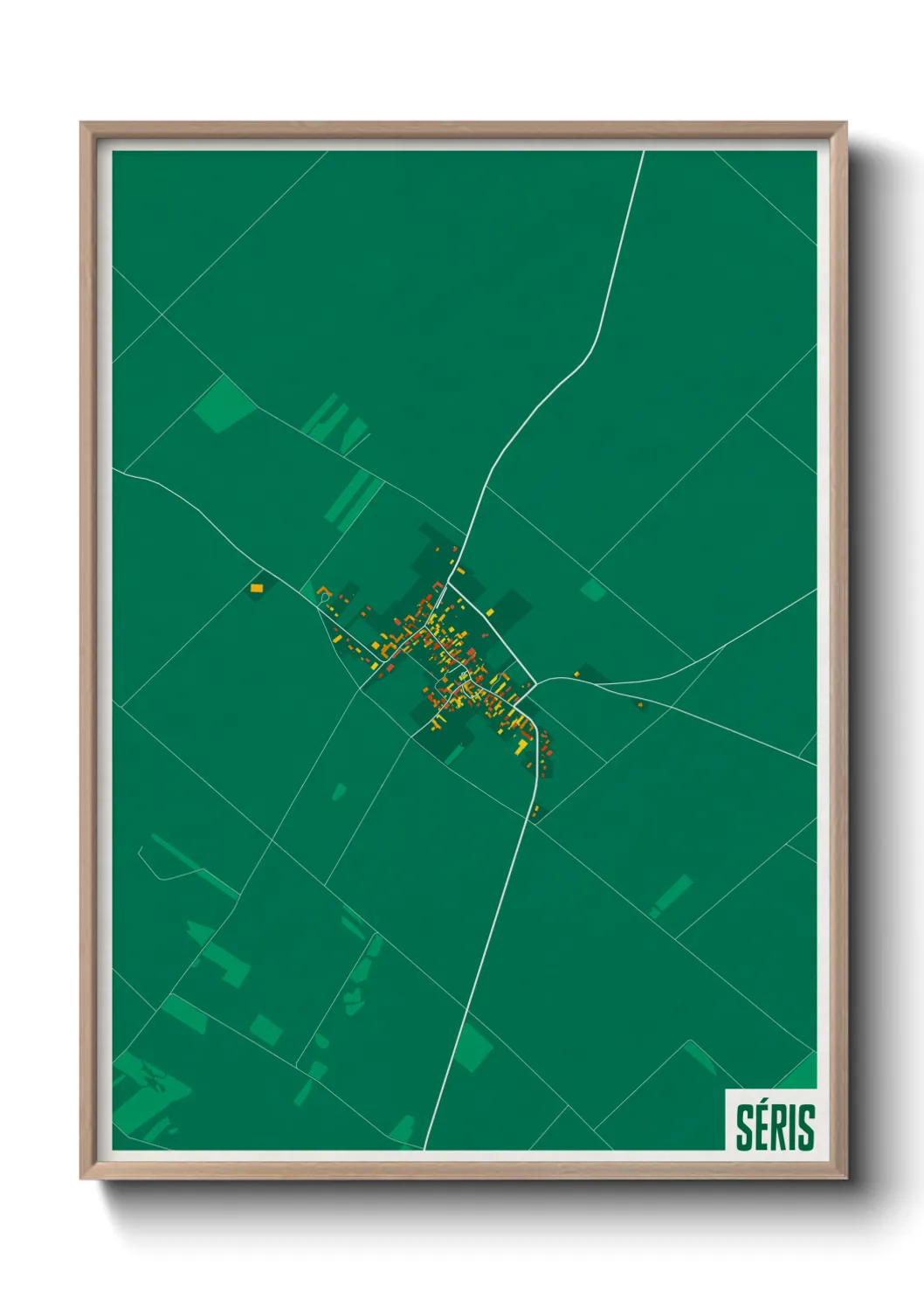Une affiche de carte sur Séris