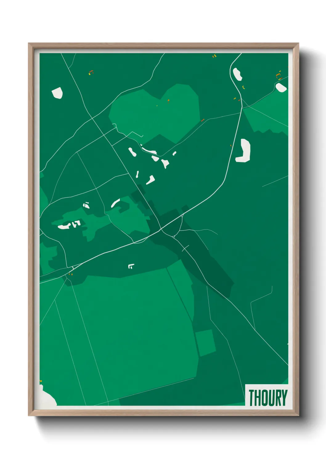 Une affiche de carte sur Thoury