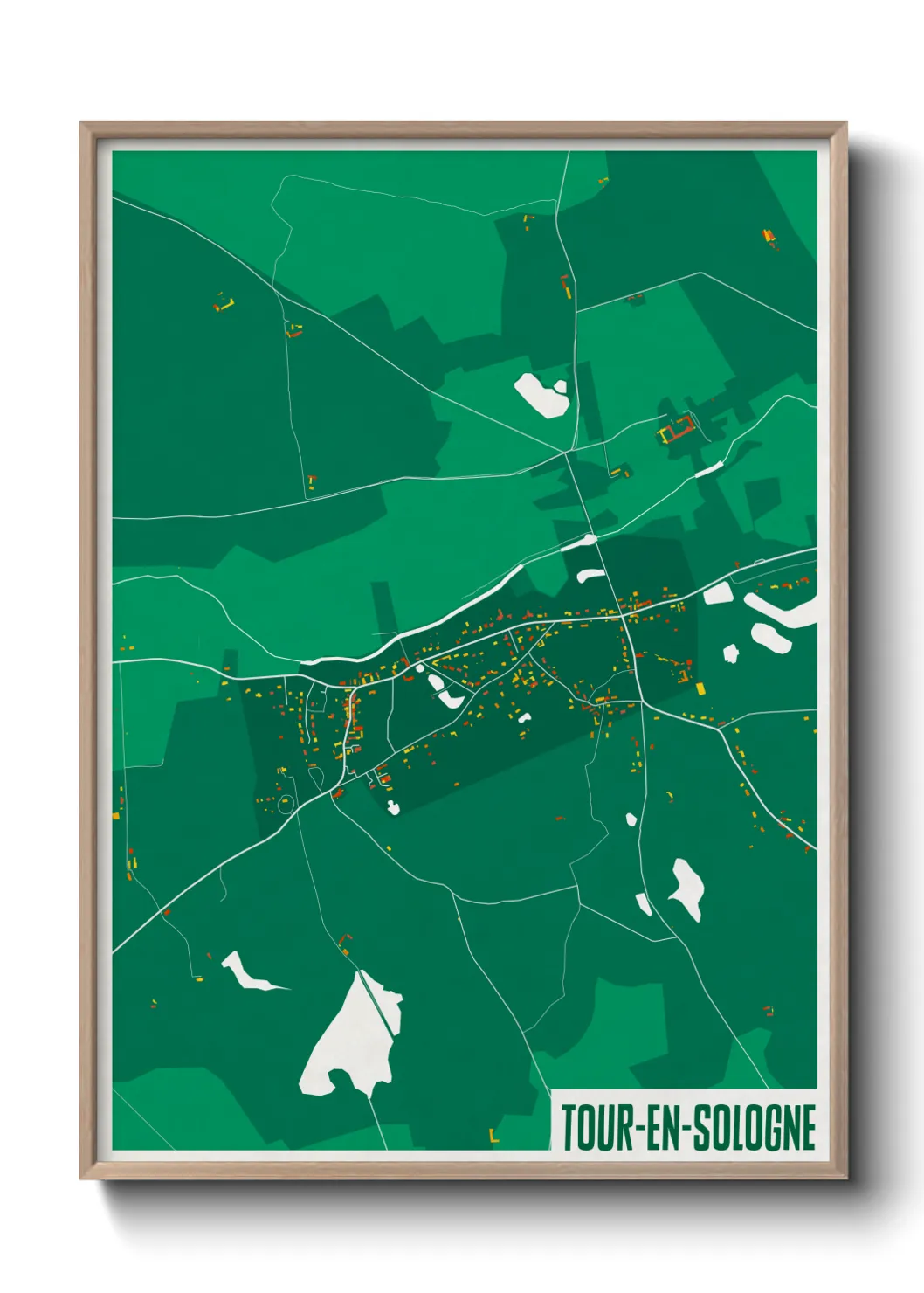 Une affiche de carte sur Tour-en-Sologne