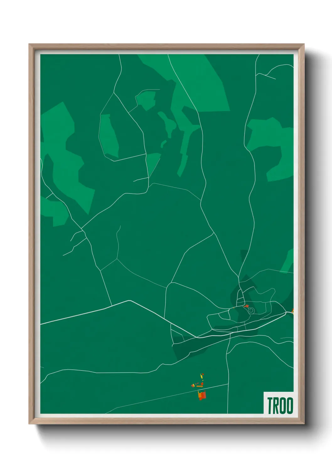 Une affiche de carte sur Troo