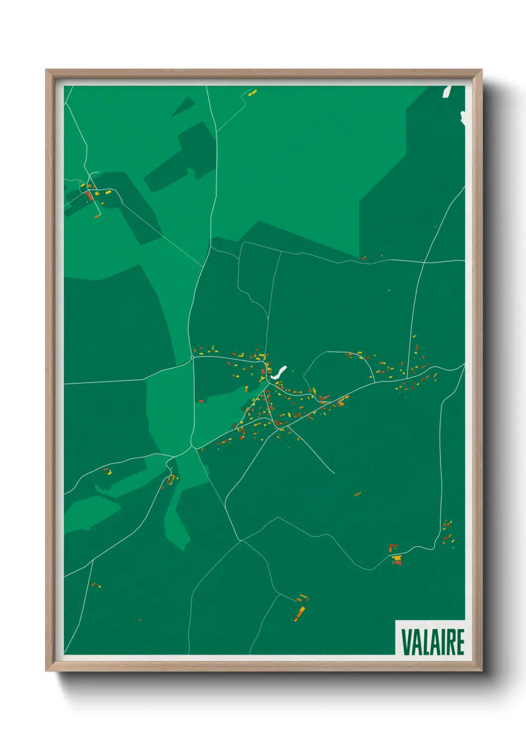 Une affiche de carte sur Valaire