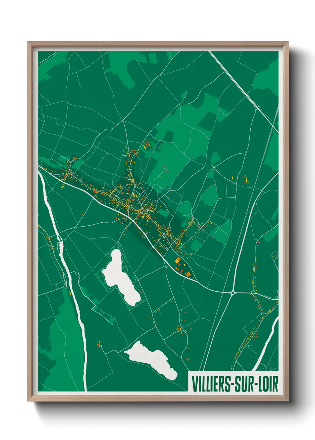 Un poster carteVilliers-sur-Loir