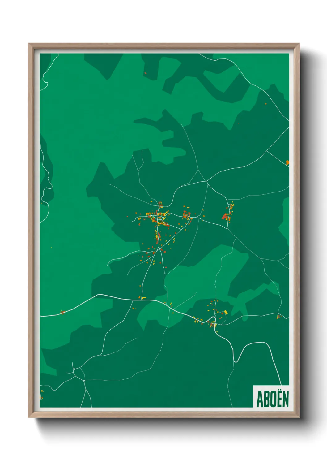 Une affiche de carte sur Aboën