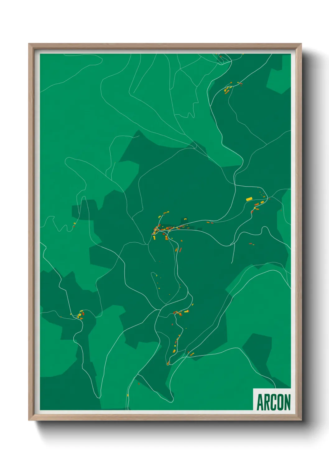 Une affiche de carte sur Arcon