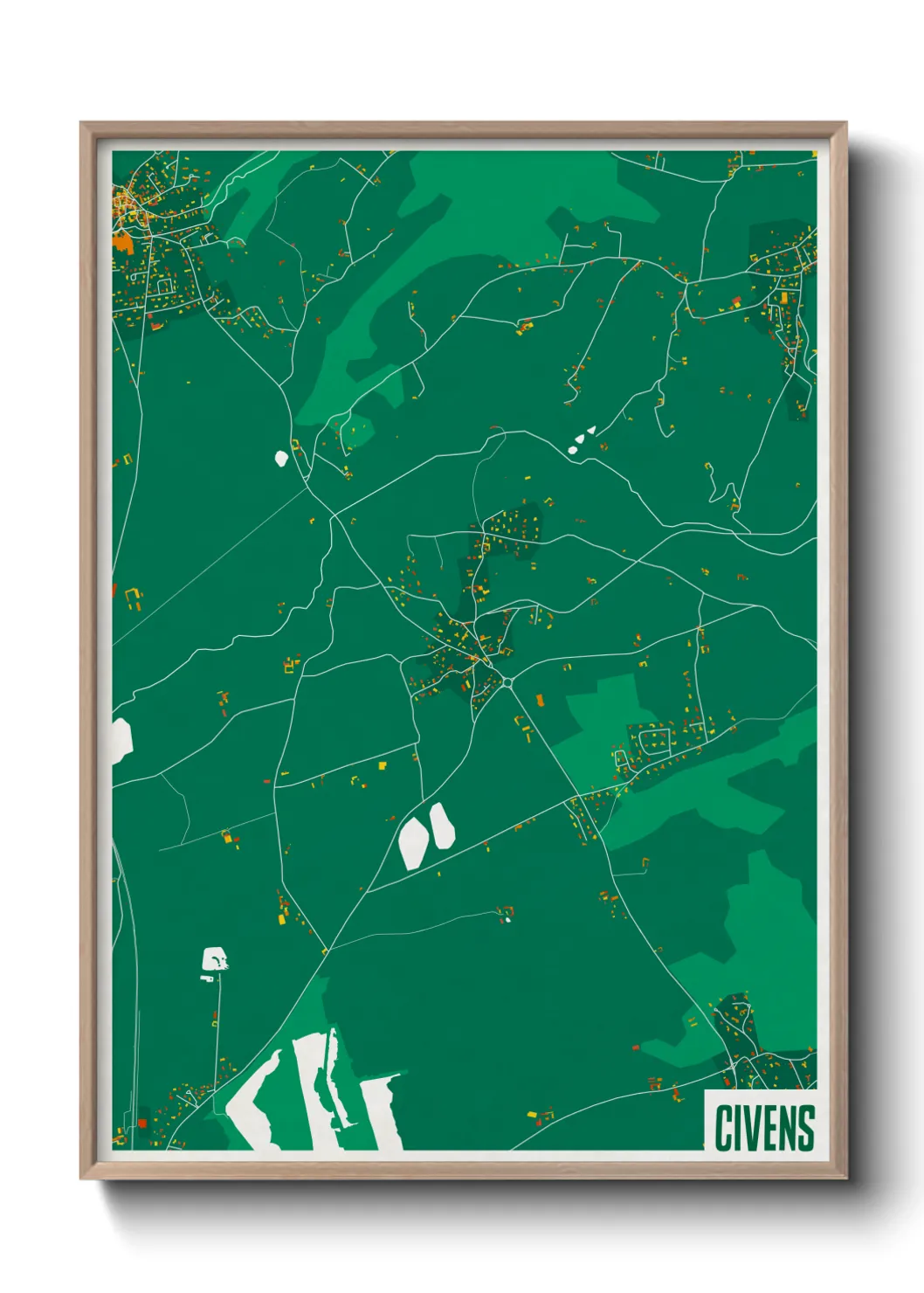 Une affiche de carte sur Civens