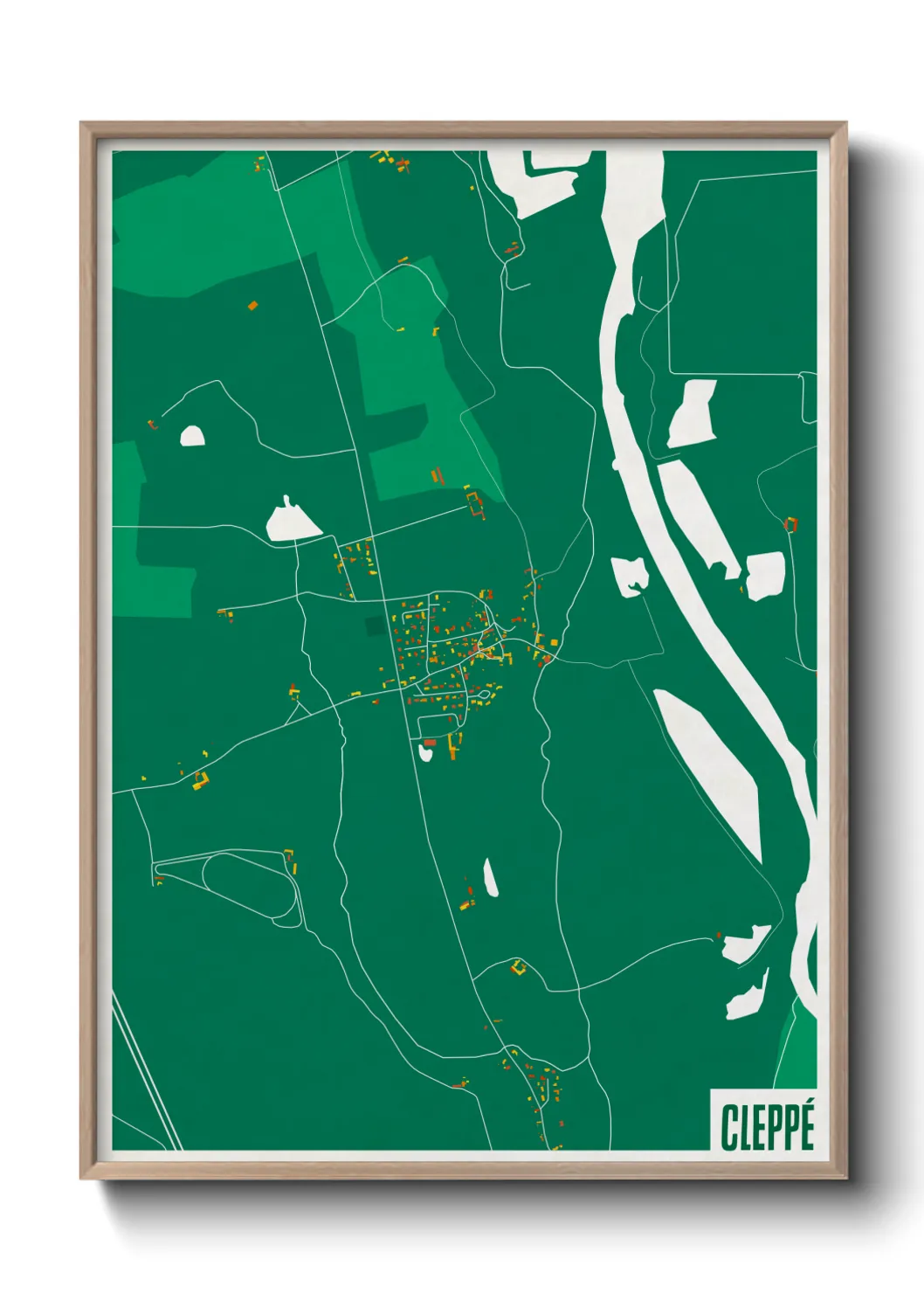 Une affiche de carte sur Cleppé