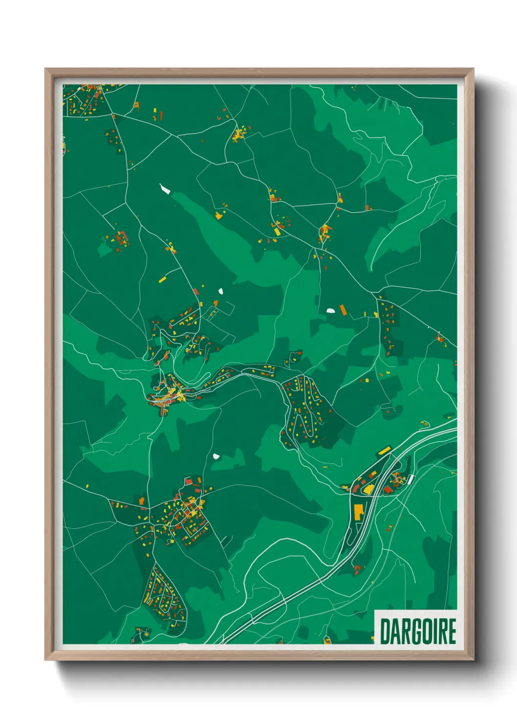 Une affiche de carte sur Dargoire