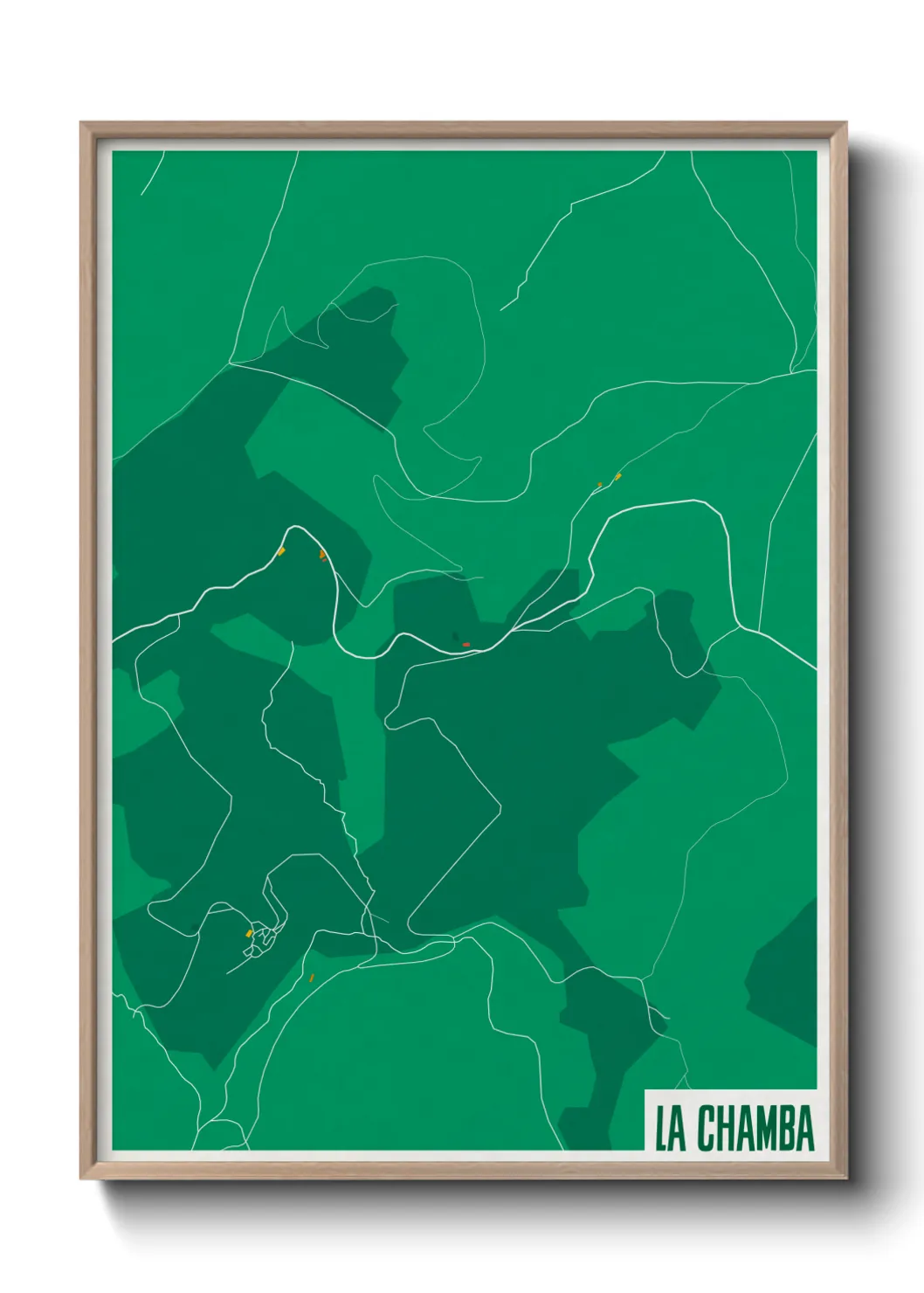 Une affiche de carte sur La Chamba