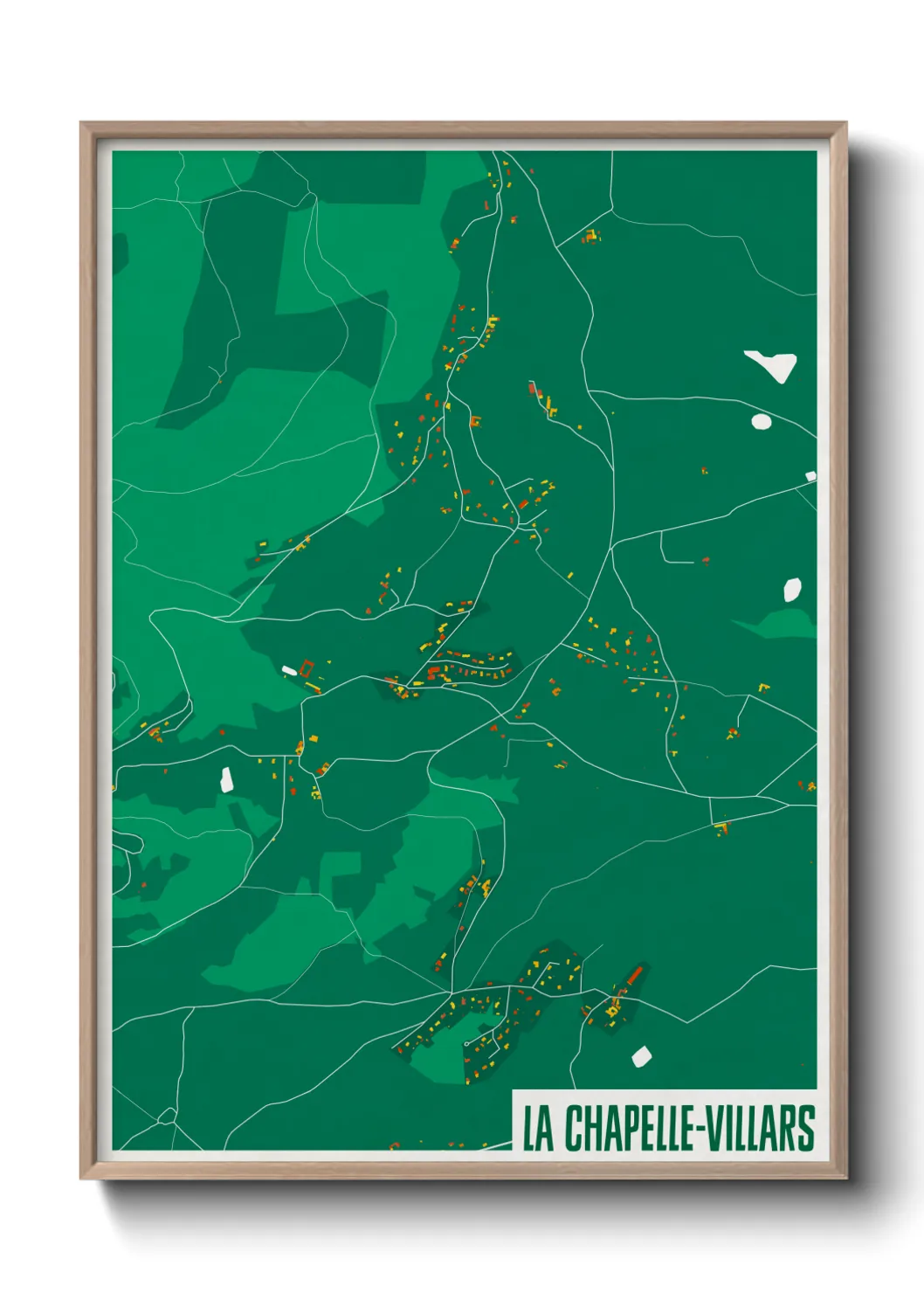 Une affiche de carte sur La Chapelle-Villars