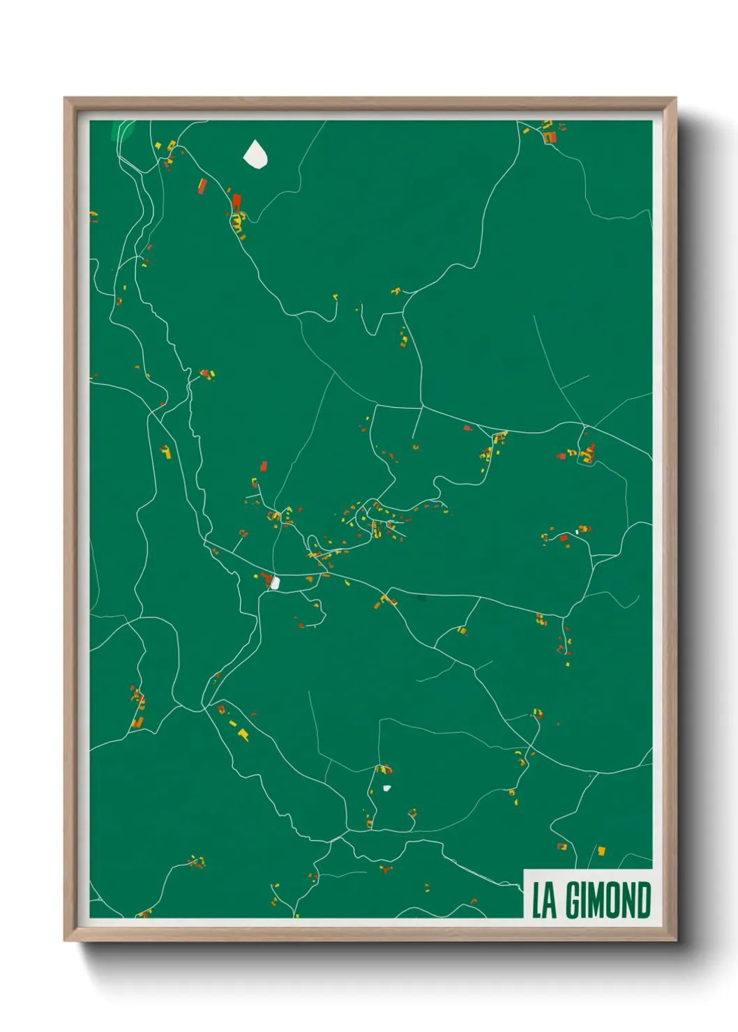 Une affiche de carte sur La Gimond