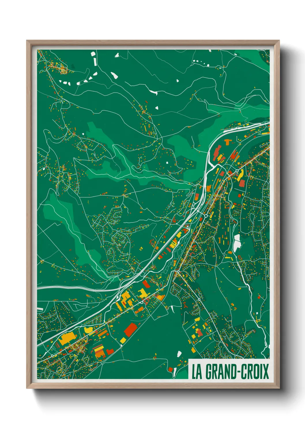 Une affiche de carte sur La Grand-Croix
