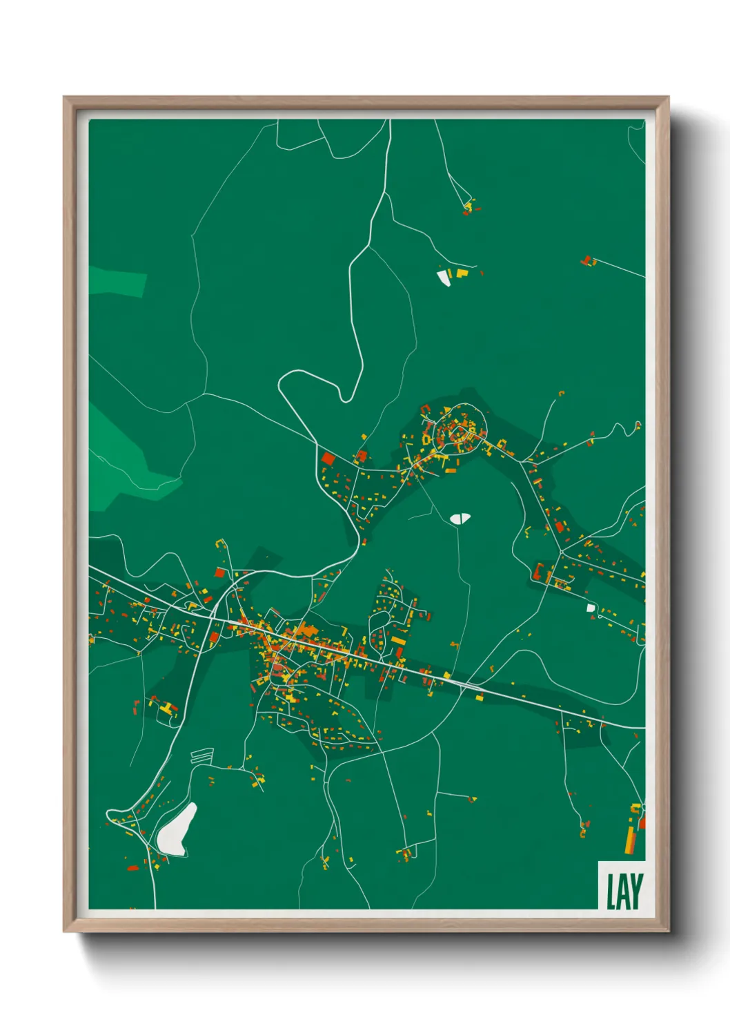 Une affiche de carte sur Lay