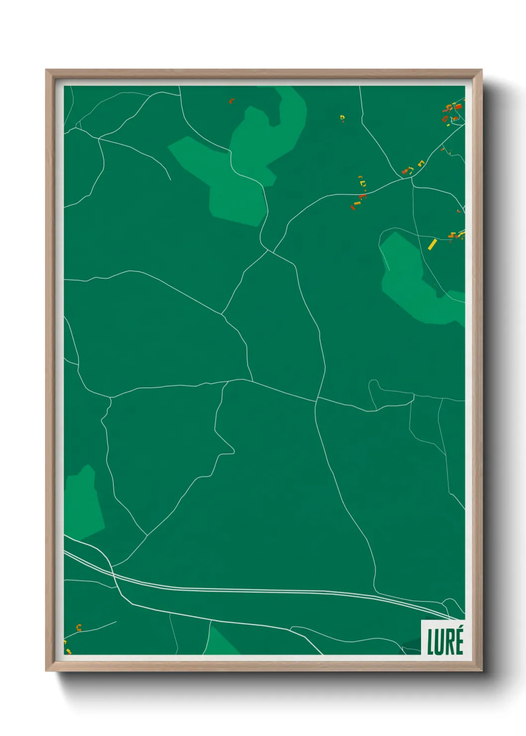 Une affiche de carte sur Luré