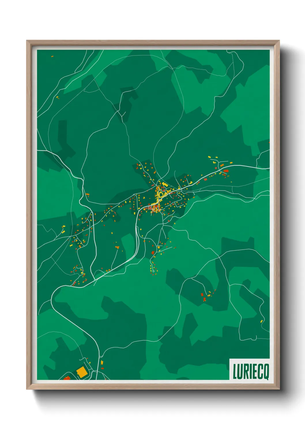 Une affiche de carte sur Luriecq