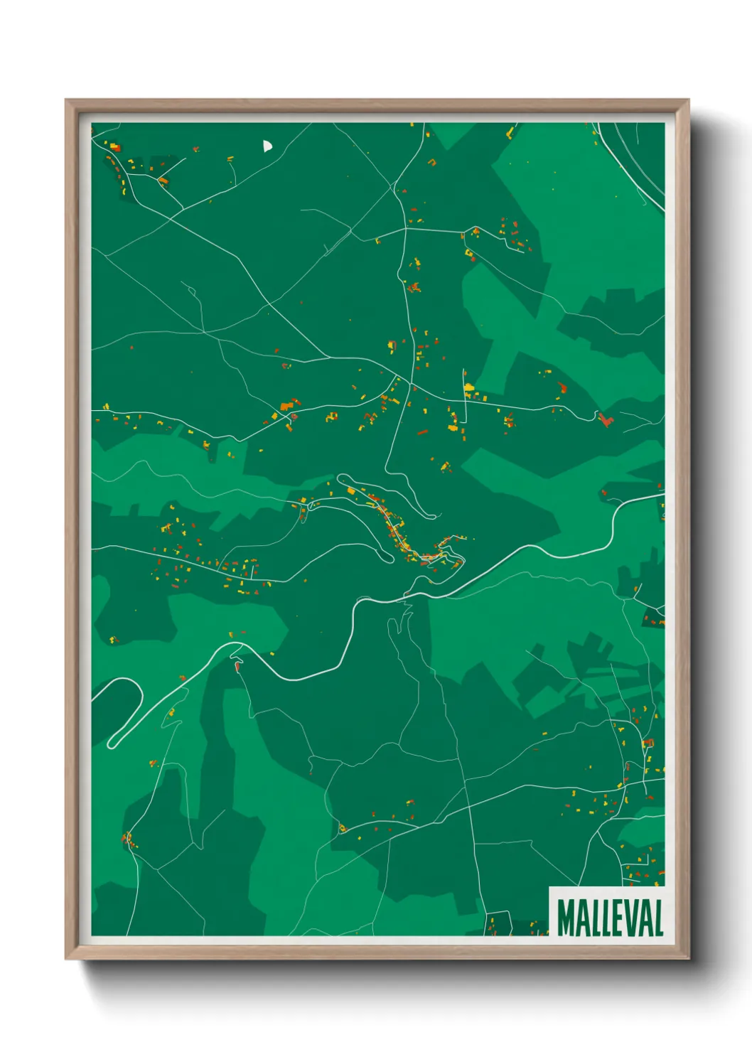 Une affiche de carte sur Malleval