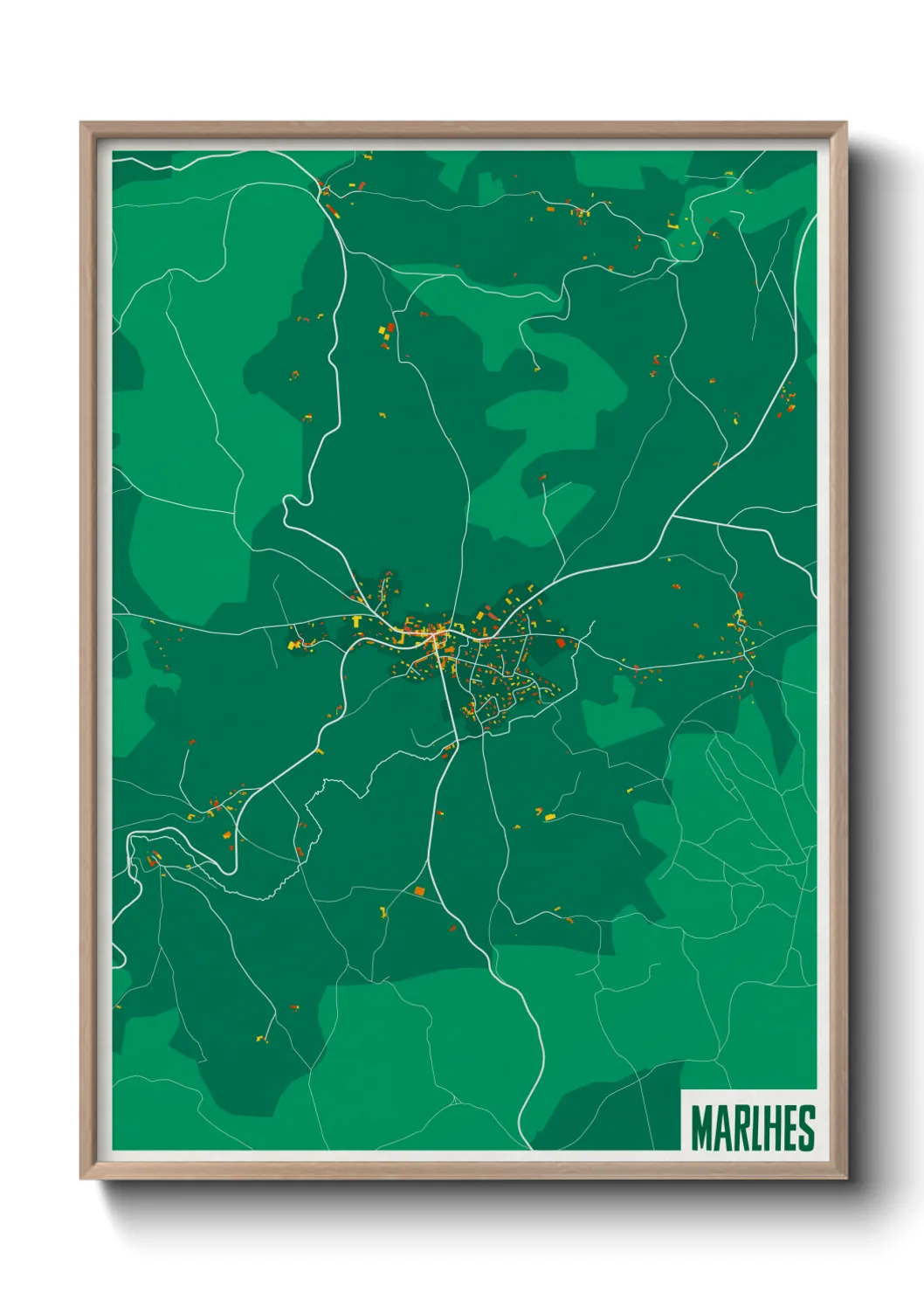 Une affiche de carte sur Marlhes
