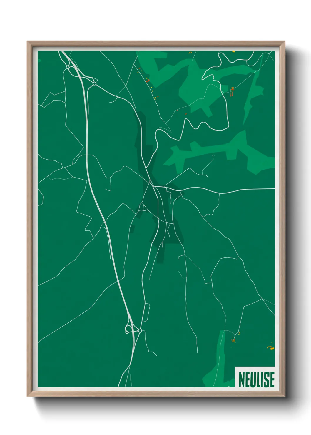 Une affiche de carte sur Neulise