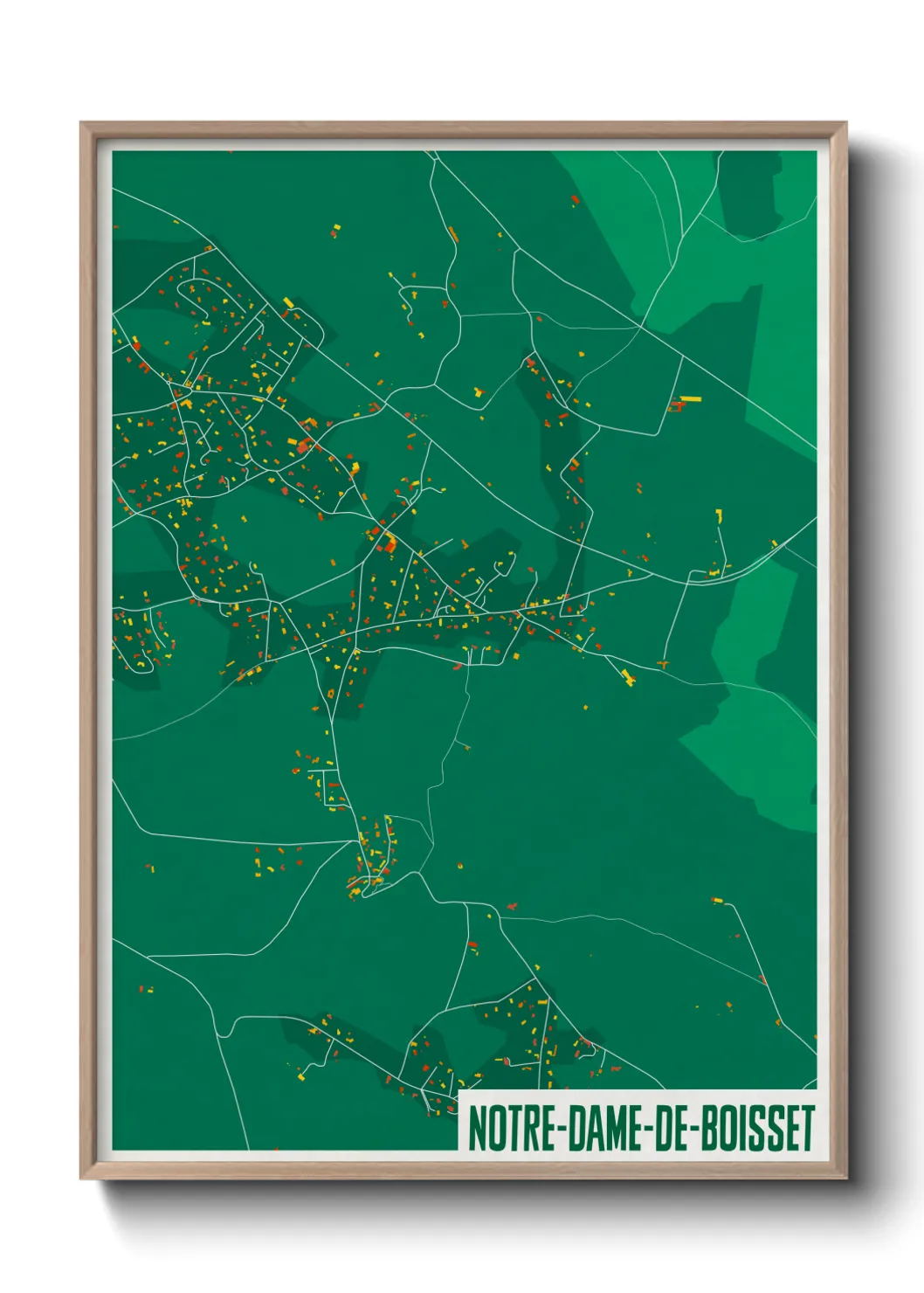 Une affiche de carte sur Notre-Dame-de-Boisset