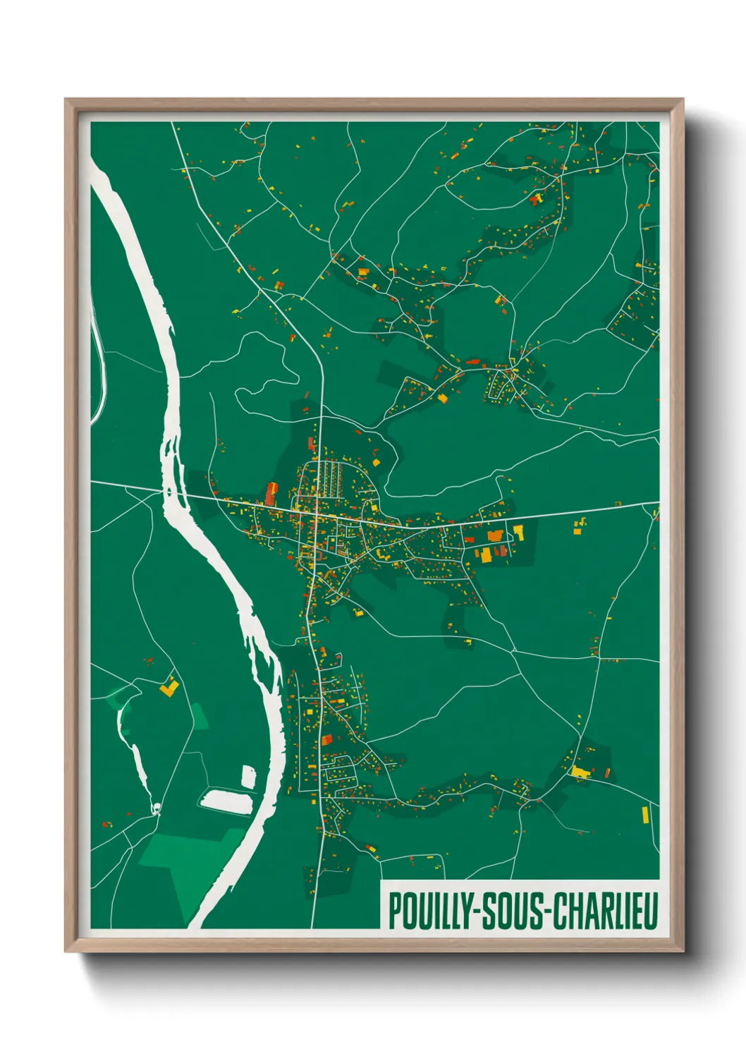Un poster cartePouilly-sous-Charlieu