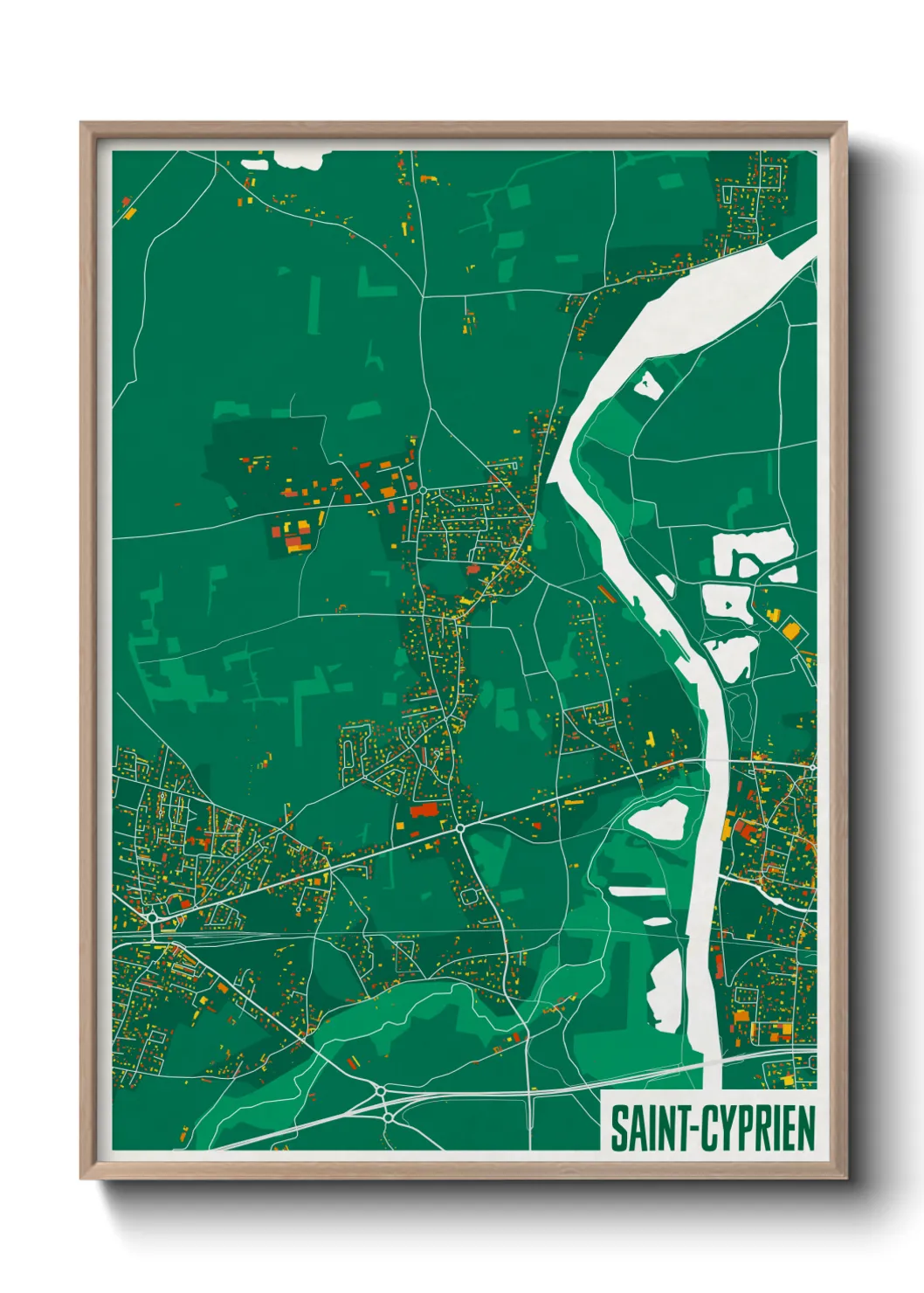 Un poster carteSaint-Cyprien