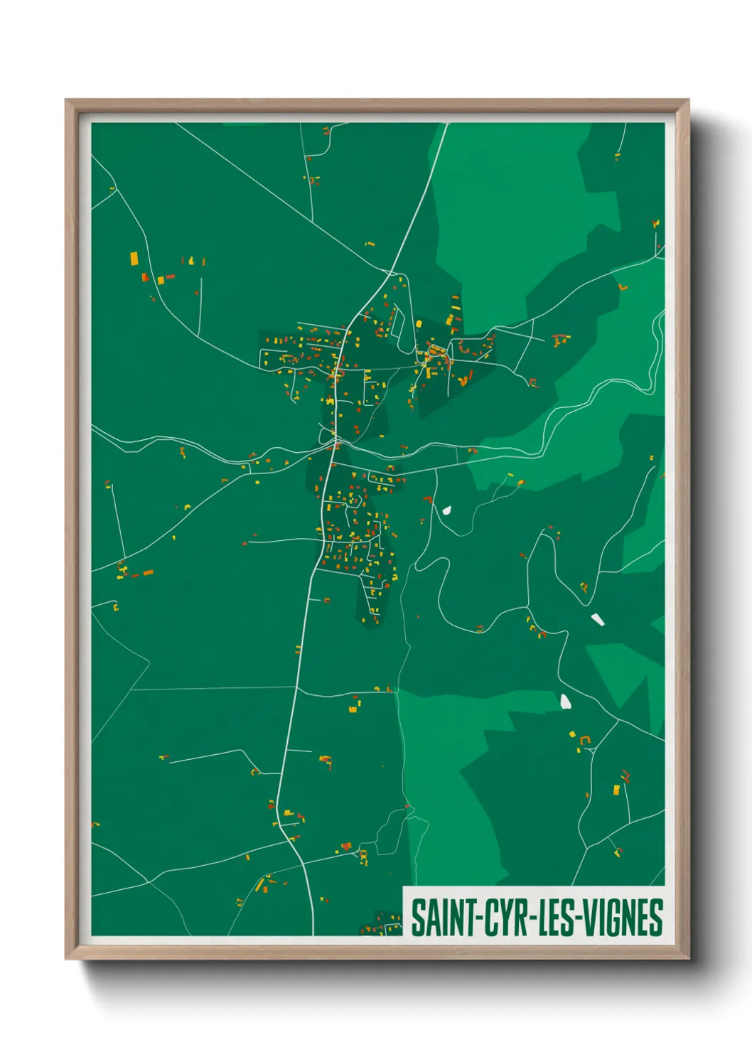 Un poster carteSaint-Cyr-les-Vignes