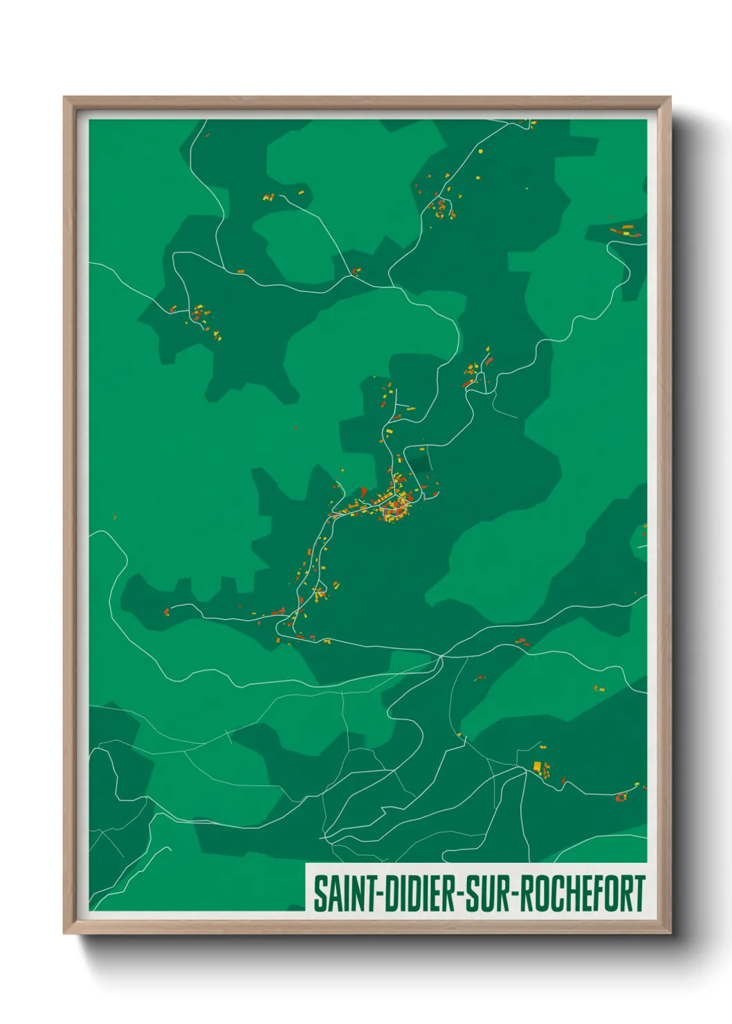 Une affiche de carte sur Saint-Didier-sur-Rochefort